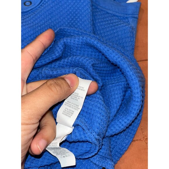 Offline Long-Sleeve Blue Thermal Henley Top XS - Picture 7 of 8